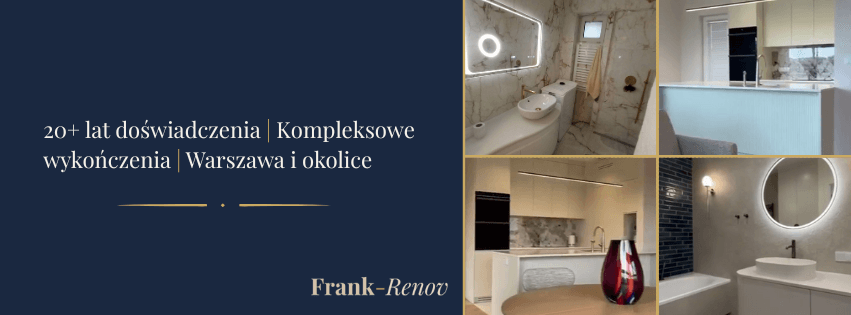 Frank-Renov - Grafika w tle profilu Facebook - 20+ lat doświadczenia, kompleksowe wykończenia, Warszawa i okolice